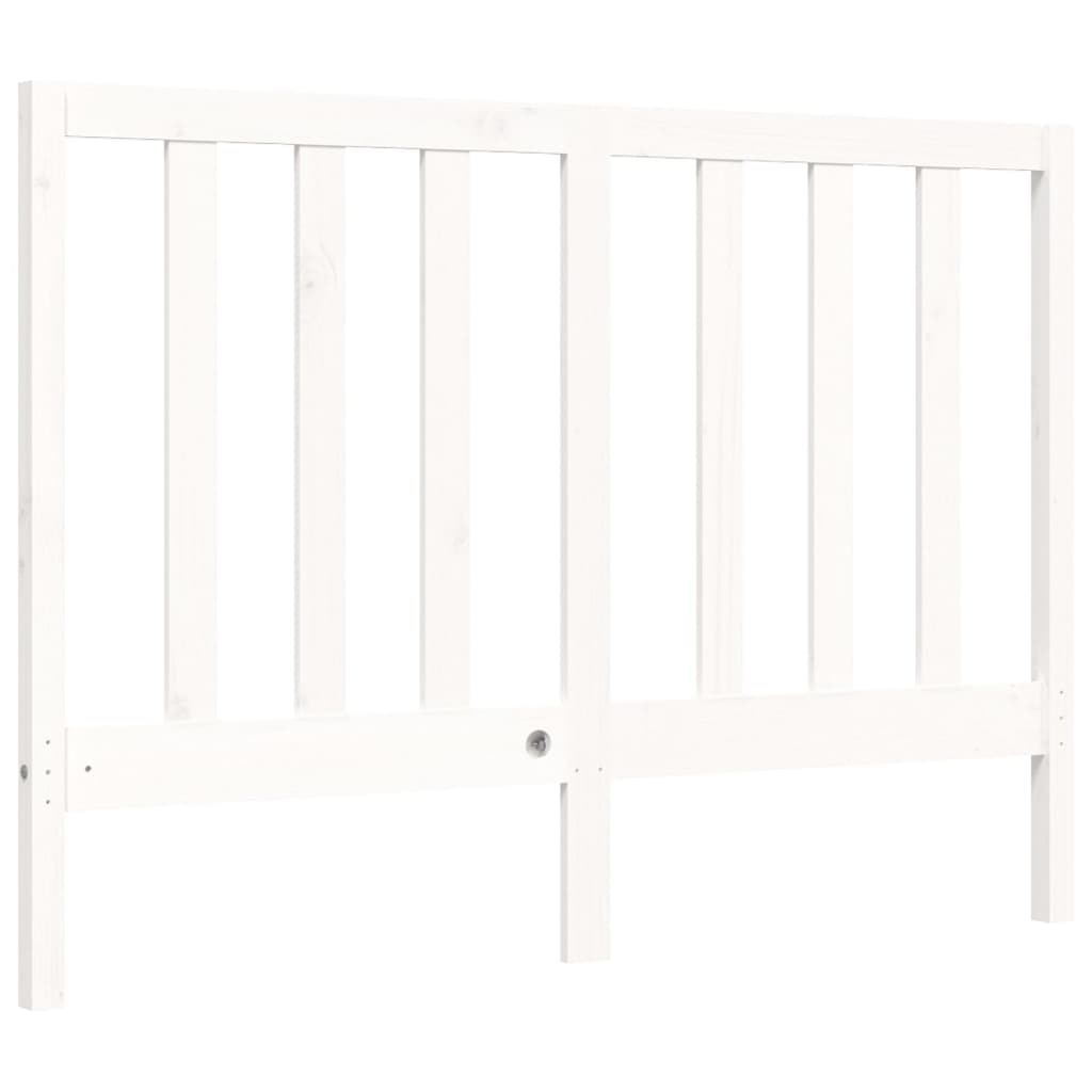 Cadre de lit avec tête de lit blanc 140x190 cm bois massif Lits & cadres de lit vidaXL   