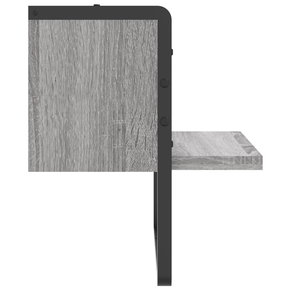 Étagère murale avec barre sonoma gris 30x25x30 cm Étagères murales & corniches vidaXL   