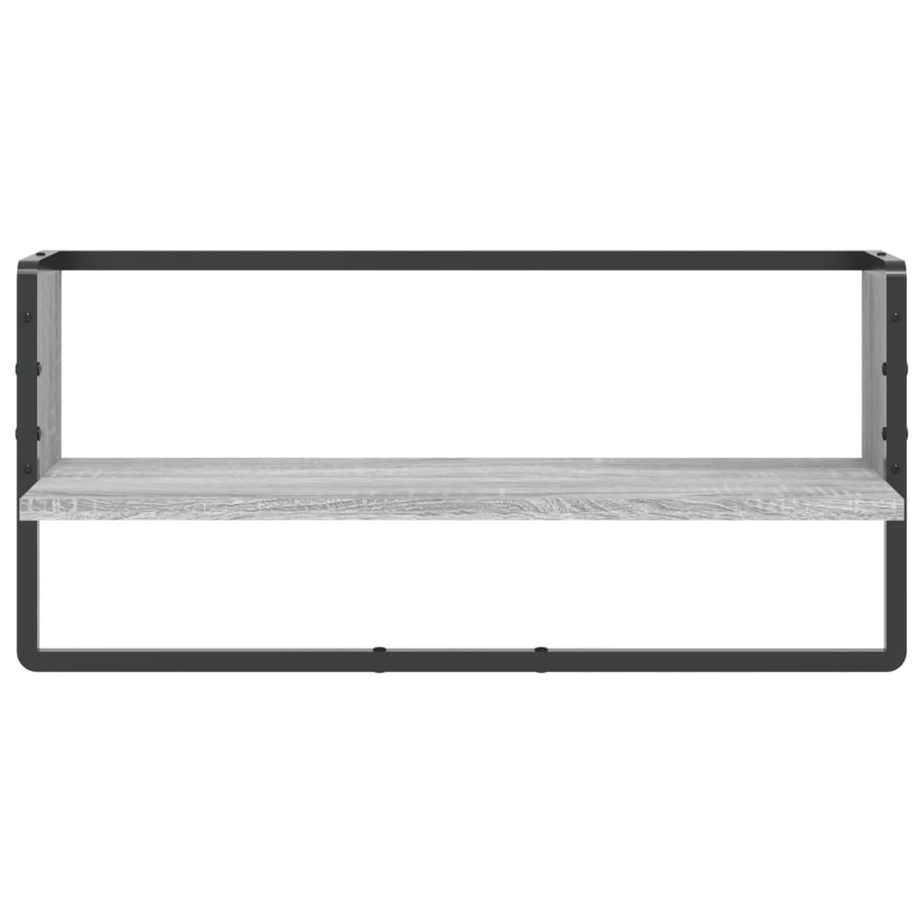 Étagère murale avec barre sonoma gris 65x25x30 cm Étagères murales & corniches vidaXL   