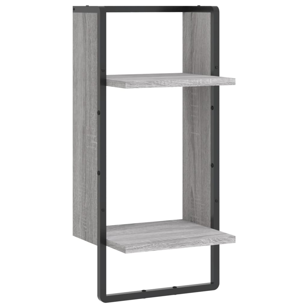 Étagère murale avec barre sonoma gris 30x25x65 cm Étagères murales & corniches vidaXL   