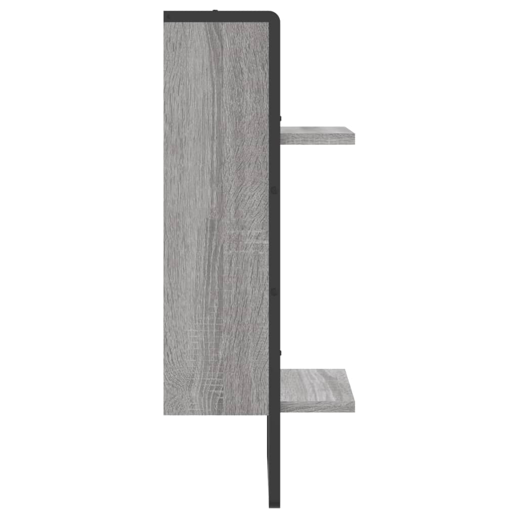 Étagère murale avec barre sonoma gris 30x25x65 cm Étagères murales & corniches vidaXL   