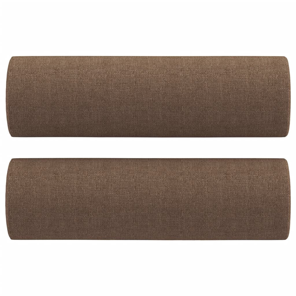 Canapé 2 places avec oreillers décoratifs marron 120 cm tissu Canapés vidaXL   