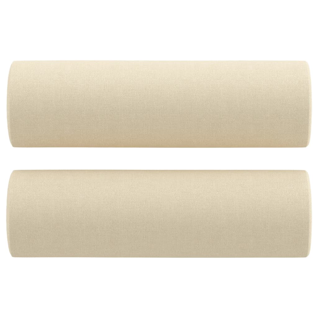 Canapé 3 places avec oreillers décoratifs crème 180 cm tissu Canapés vidaXL   