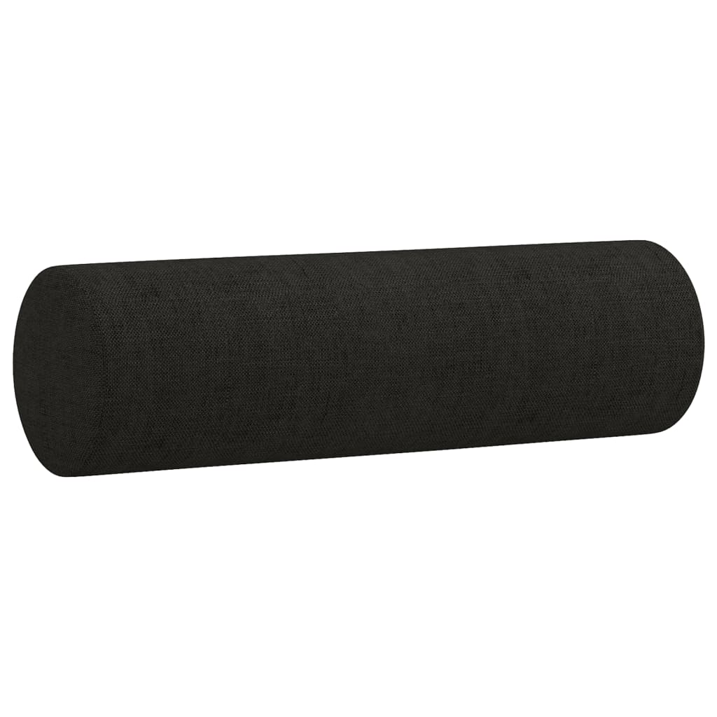 Canapé 3 places avec oreillers décoratifs noir 180 cm tissu Canapés vidaXL   