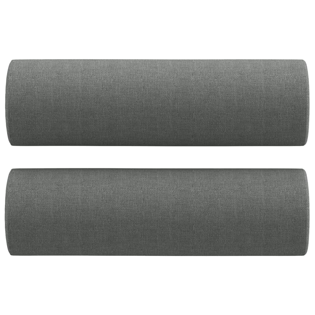 Canapé 3 places avec oreillers gris foncé 180 cm tissu Canapés vidaXL   