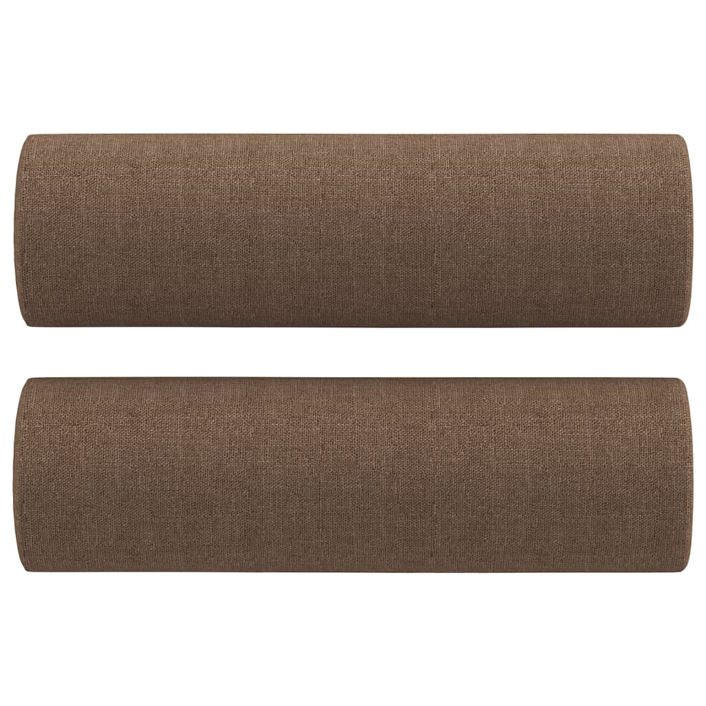 Canapé 2 places avec oreillers décoratifs marron 120 cm tissu Canapés vidaXL   