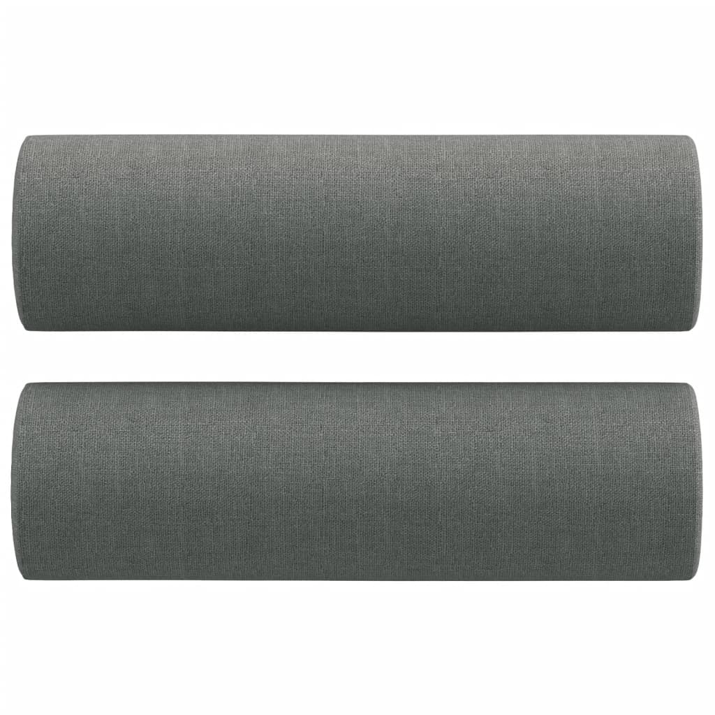 Canapé 2 places avec oreillers gris foncé 140 cm tissu Canapés vidaXL   