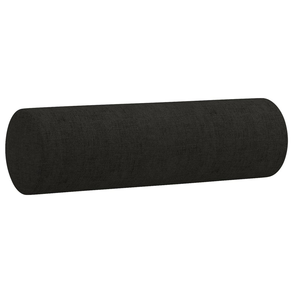 Canapé 2 places avec oreillers décoratifs noir 140 cm tissu Canapés vidaXL   