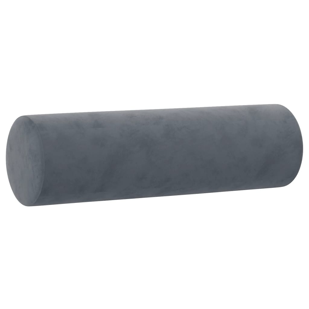 Canapé 2 places avec oreillers gris foncé 120 cm velours Canapés vidaXL   