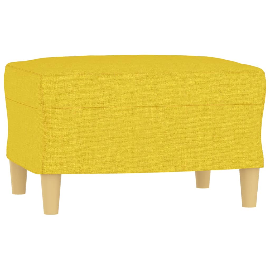 Fauteuil avec repose-pied Jaune clair 60 cm Tissu Canapés vidaXL   