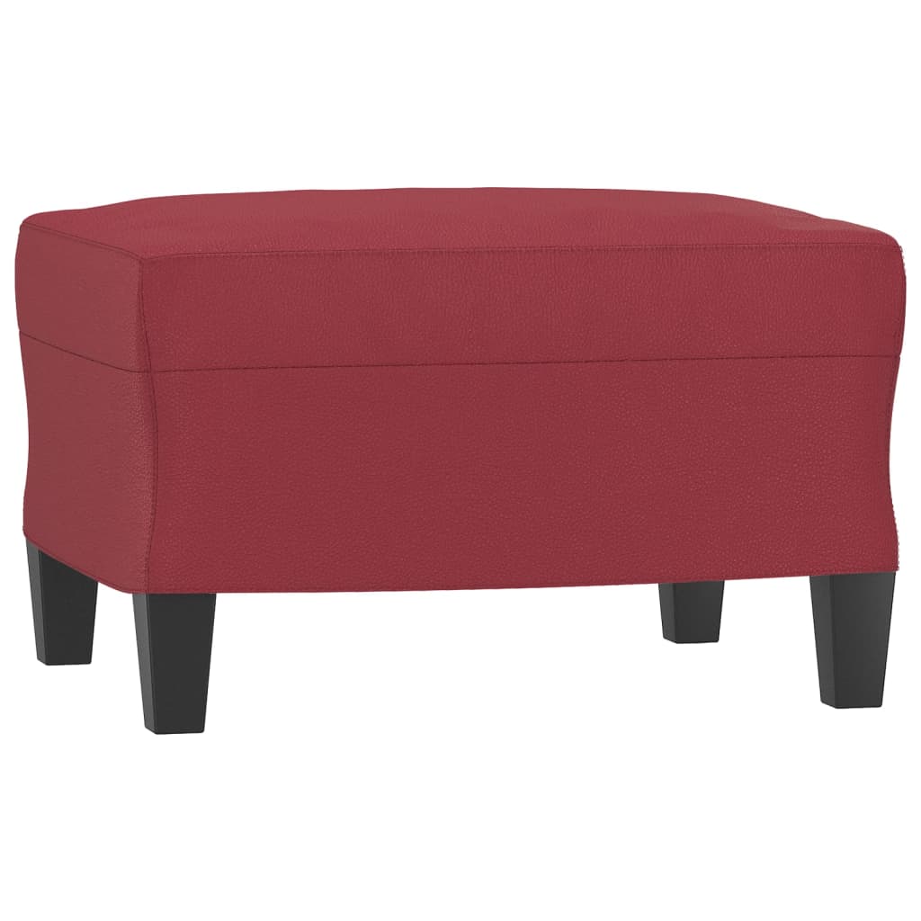 Fauteuil avec repose-pied Rouge bordeaux 60 cm Similicuir Canapés vidaXL   