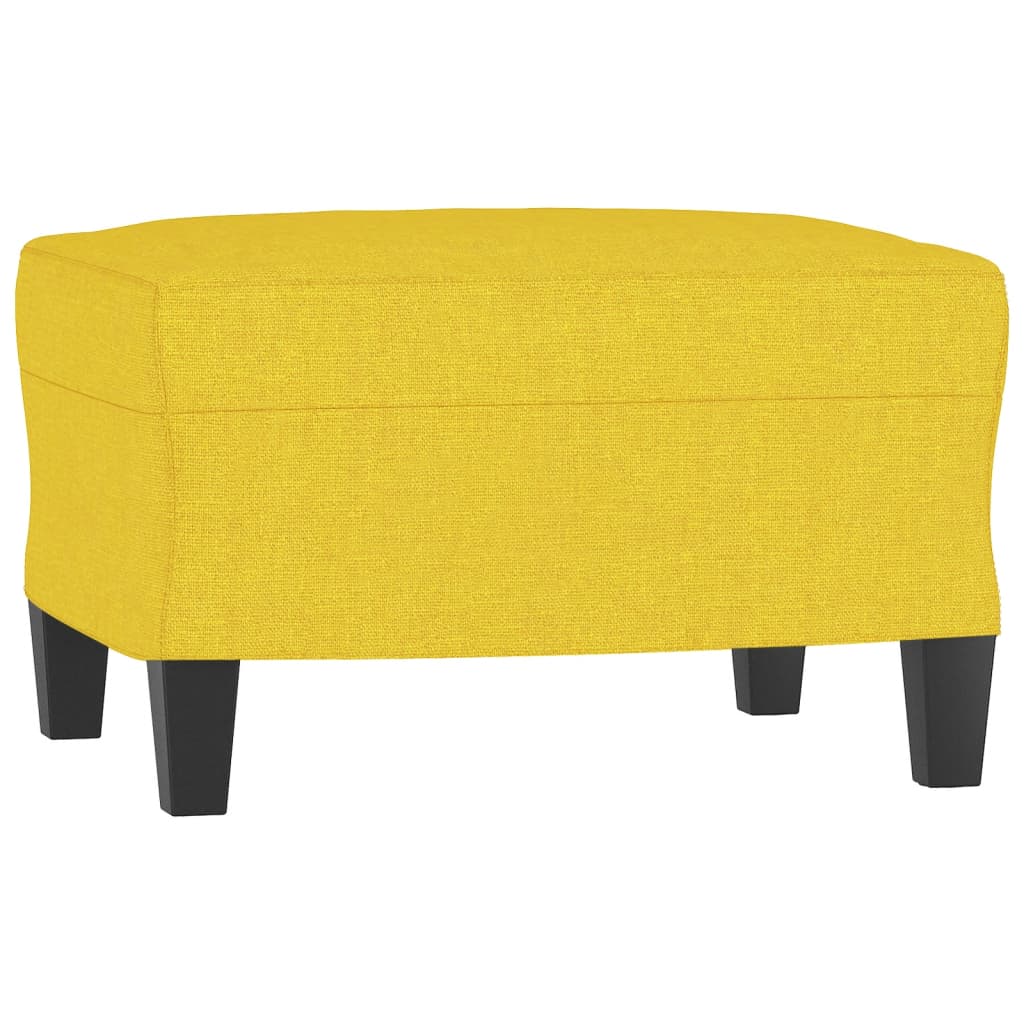 Fauteuil avec repose-pied Jaune clair 60 cm Tissu Canapés vidaXL   