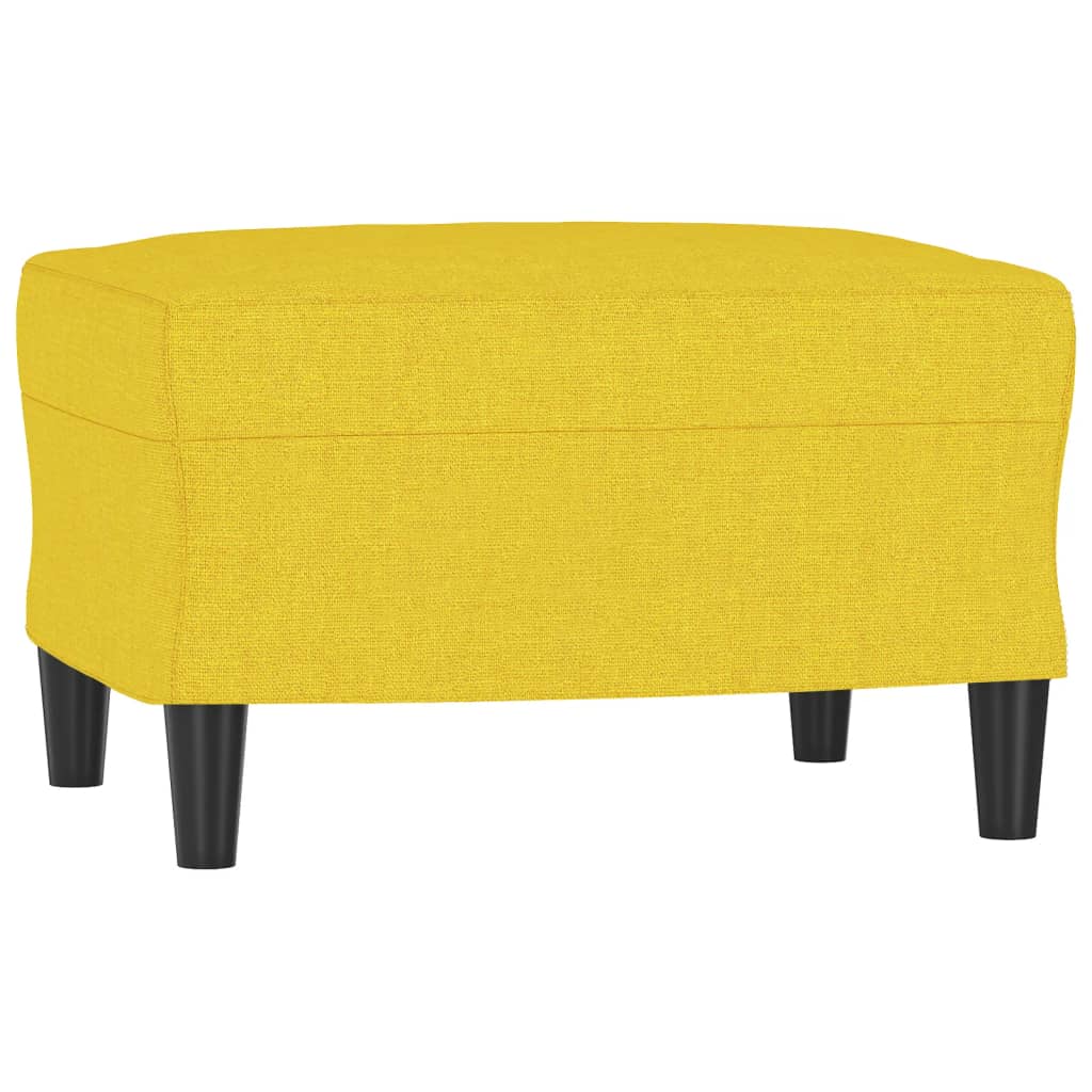 Fauteuil avec repose-pied Jaune clair 60 cm Tissu Canapés vidaXL   