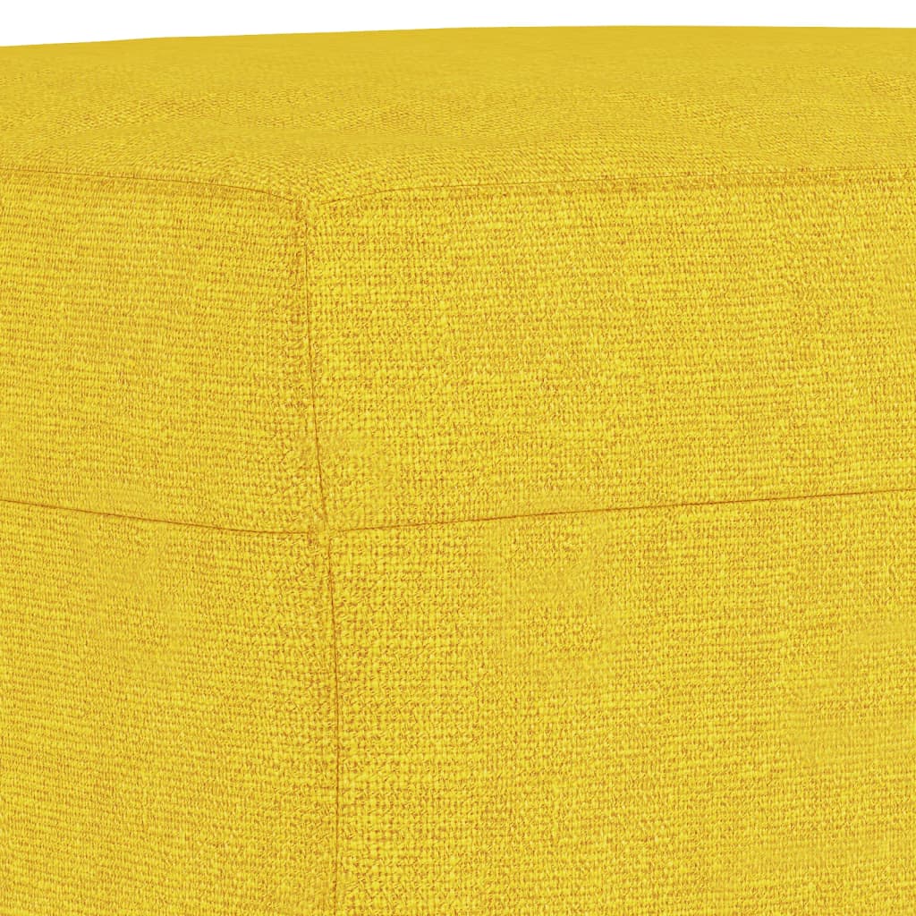 Fauteuil avec repose-pied Jaune clair 60 cm Tissu Canapés vidaXL   