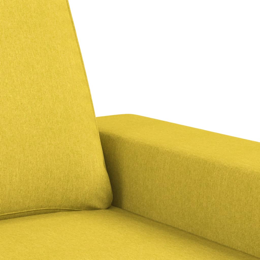 Fauteuil avec repose-pied Jaune clair 60 cm Tissu Canapés vidaXL   