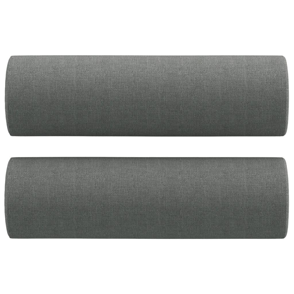 Ensemble de canapés 3 pcs coussins gris foncé tissu Canapés vidaXL   