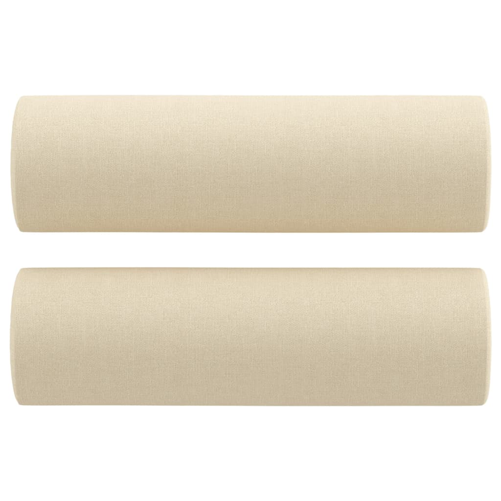 Ensemble de canapés 2 pcs avec coussins crème tissu Canapés vidaXL   