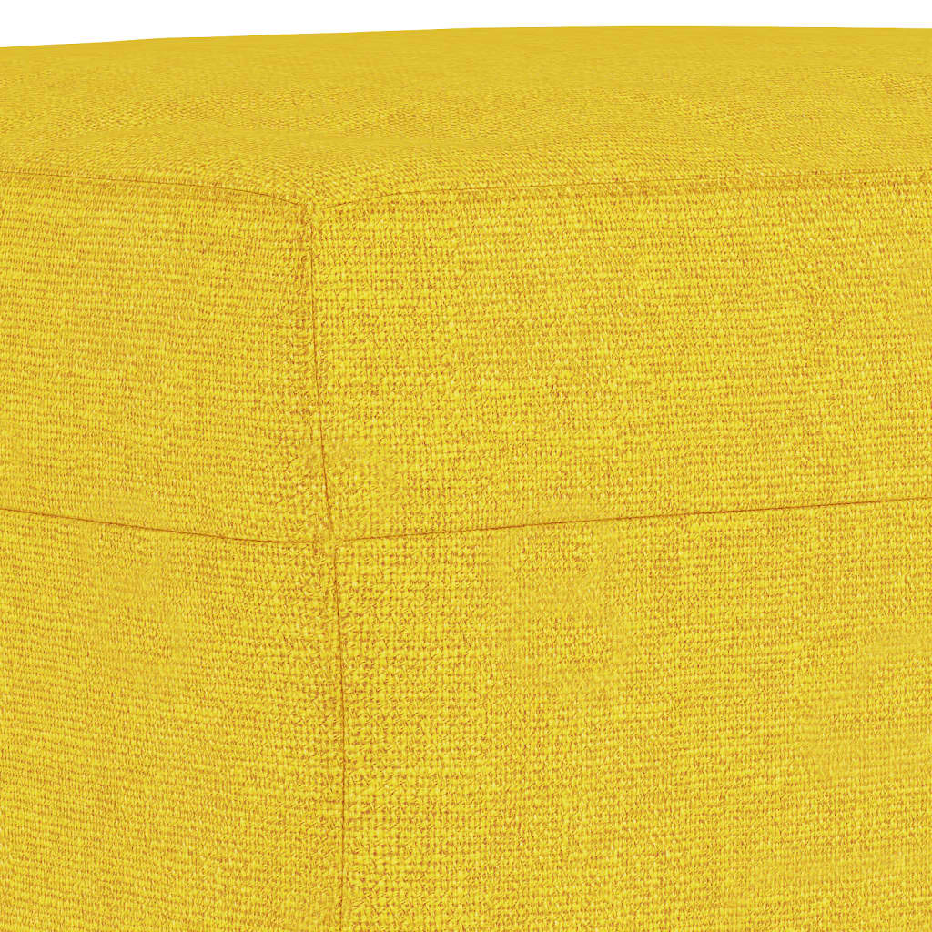 Ensemble de canapés 4 pcs avec coussins Jaune clair Tissu Canapés vidaXL   