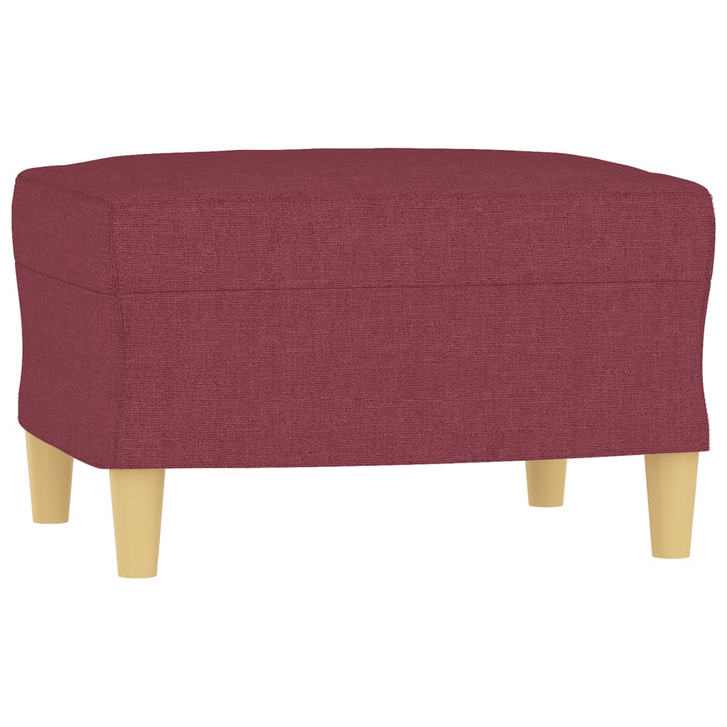 Ensemble de canapés 3 pcs avec coussins Rouge bordeaux Tissu Canapés vidaXL   