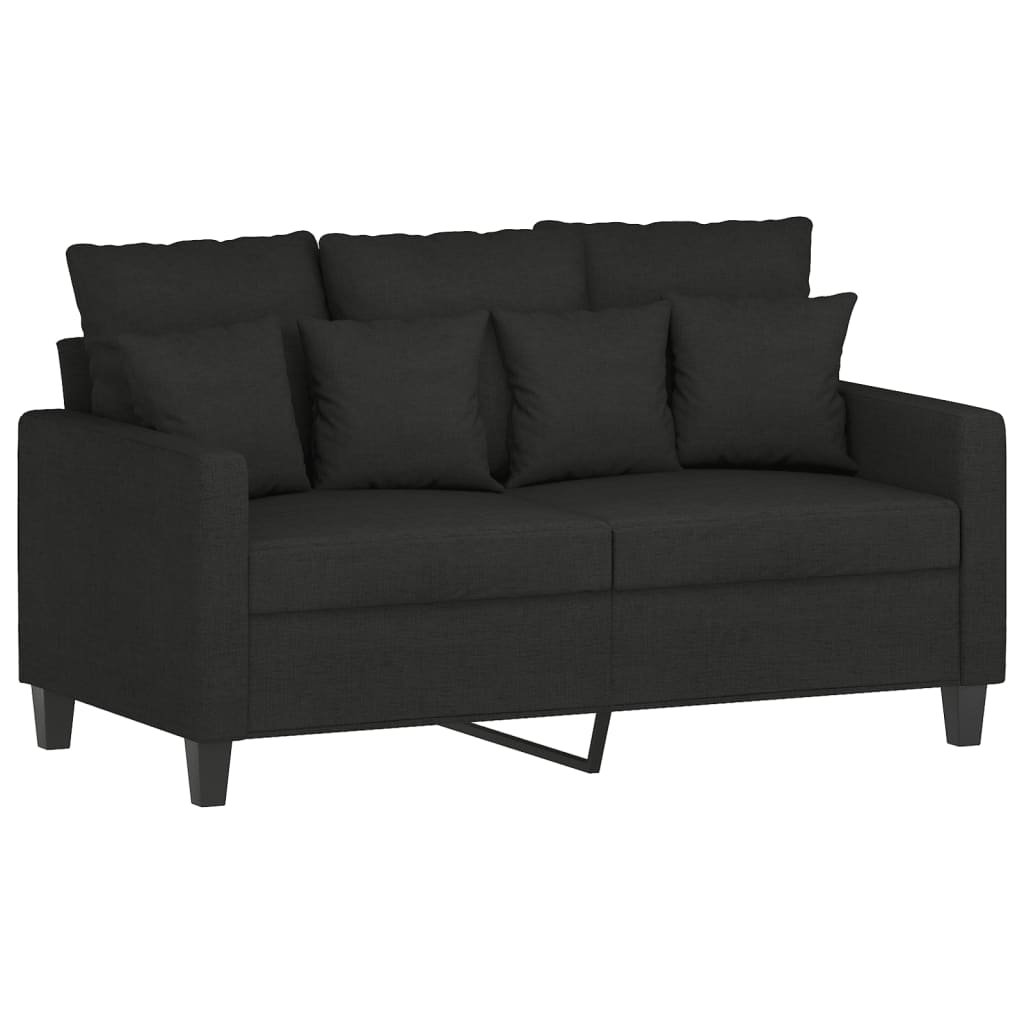 Ensemble de canapés 3 pcs avec coussins noir tissu Canapés vidaXL   