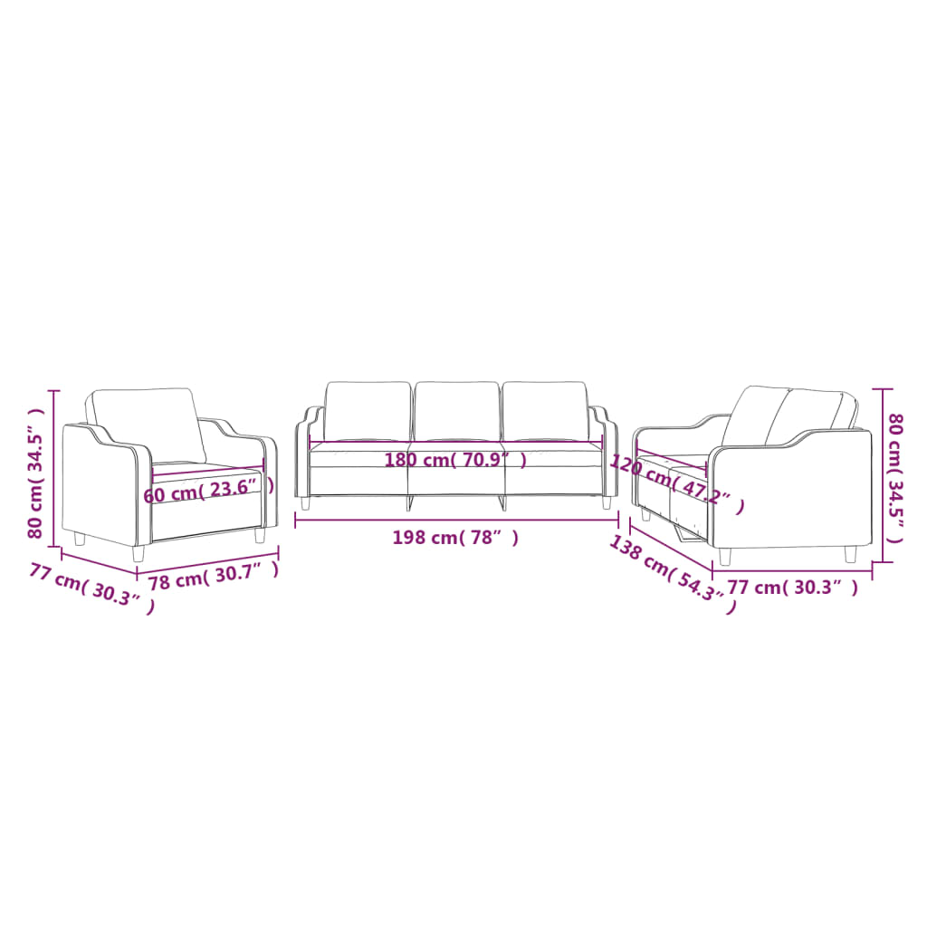 Ensemble de canapés 3 pcs avec coussins Jaune clair Tissu Canapés vidaXL   