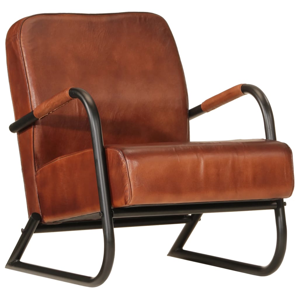 Fauteuil marron cuir véritable Fauteuils vidaXL