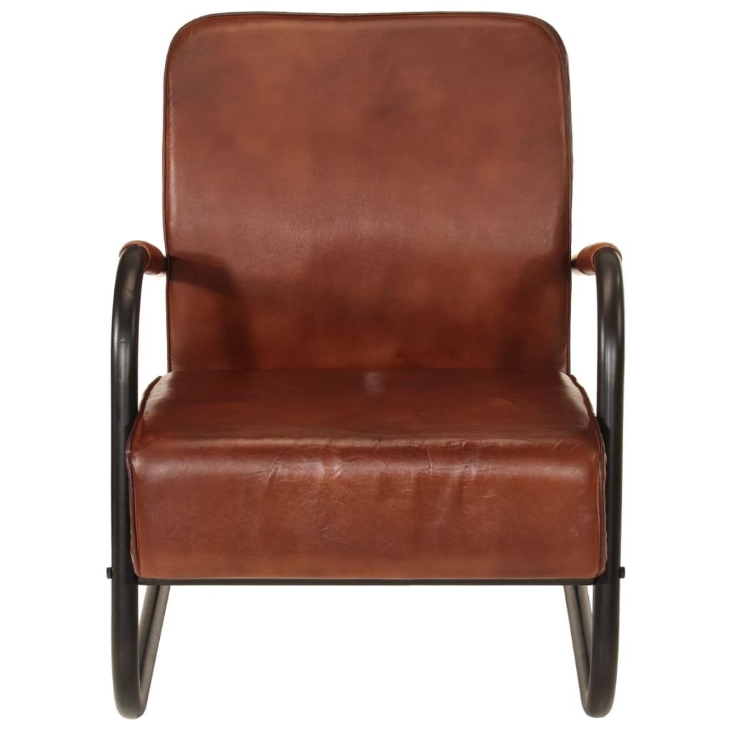 Fauteuil marron cuir véritable Fauteuils vidaXL