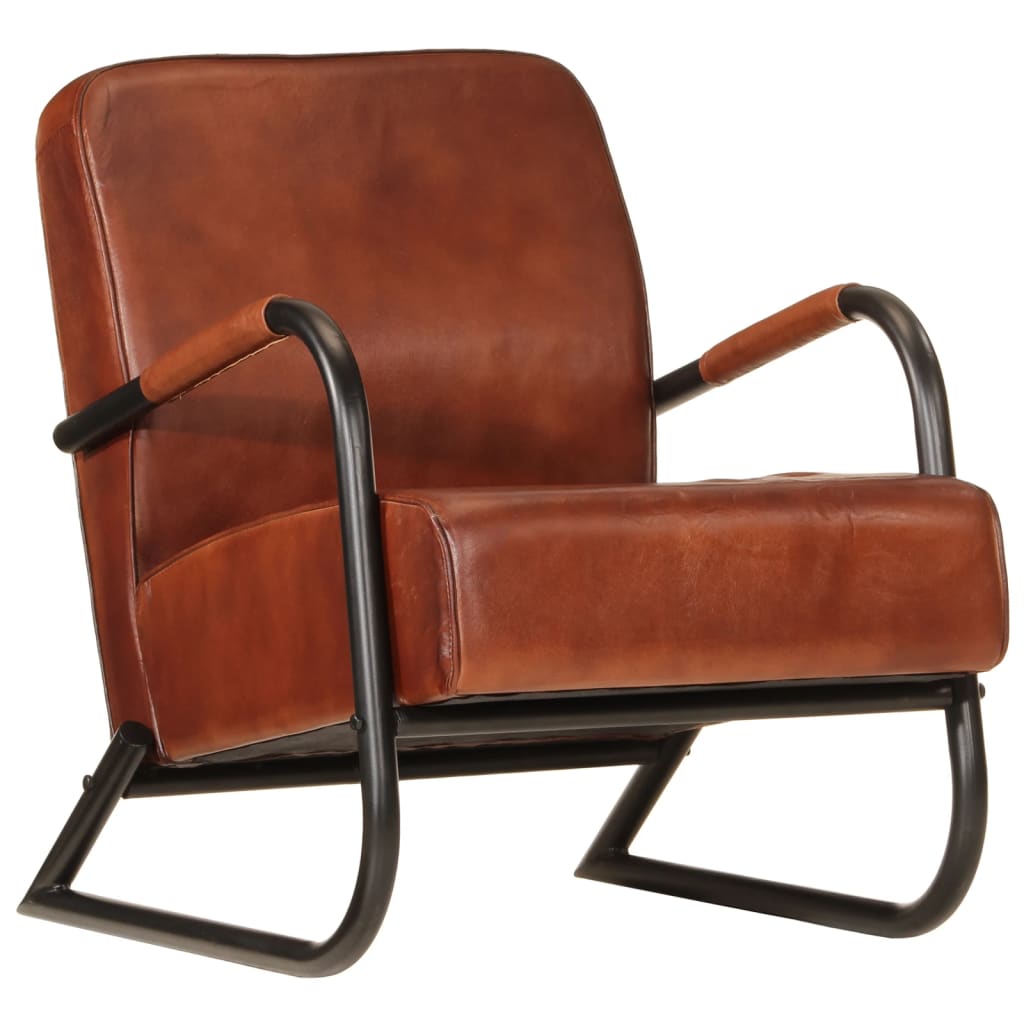 Fauteuil marron cuir véritable Fauteuils vidaXL