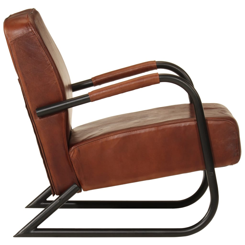 Fauteuil marron cuir véritable Fauteuils vidaXL