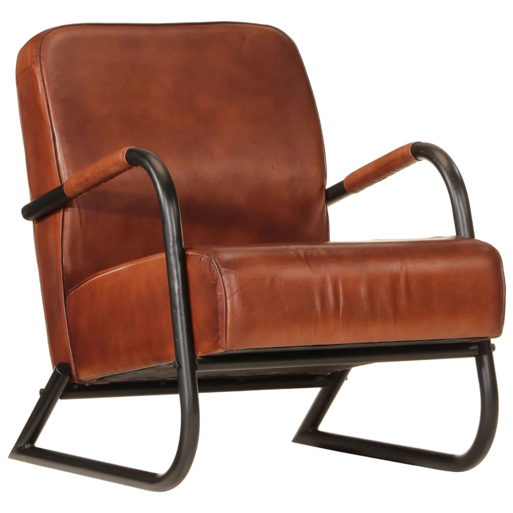 Fauteuil marron cuir véritable Fauteuils vidaXL