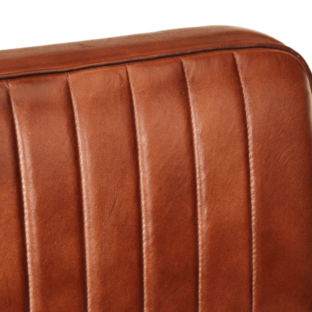 Fauteuil marron cuir véritable - Xios Store SNC