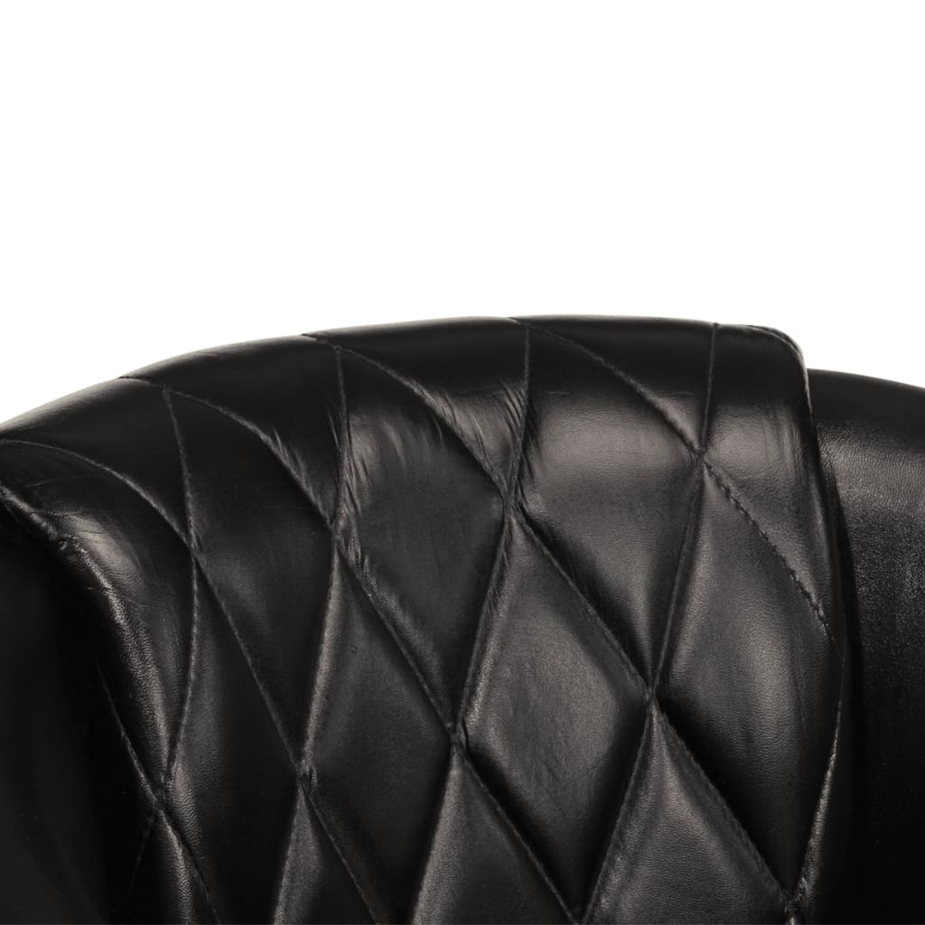 Chaise cabriolet noir cuir véritable - Xios Store SNC