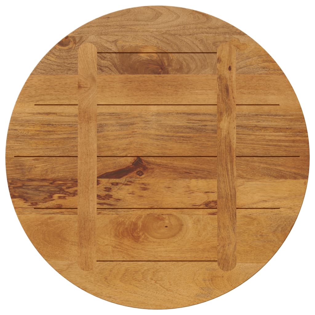 Dessus de table Ø 80x2,5 cm rond bois de manguier massif Plateaux de table vidaXL   