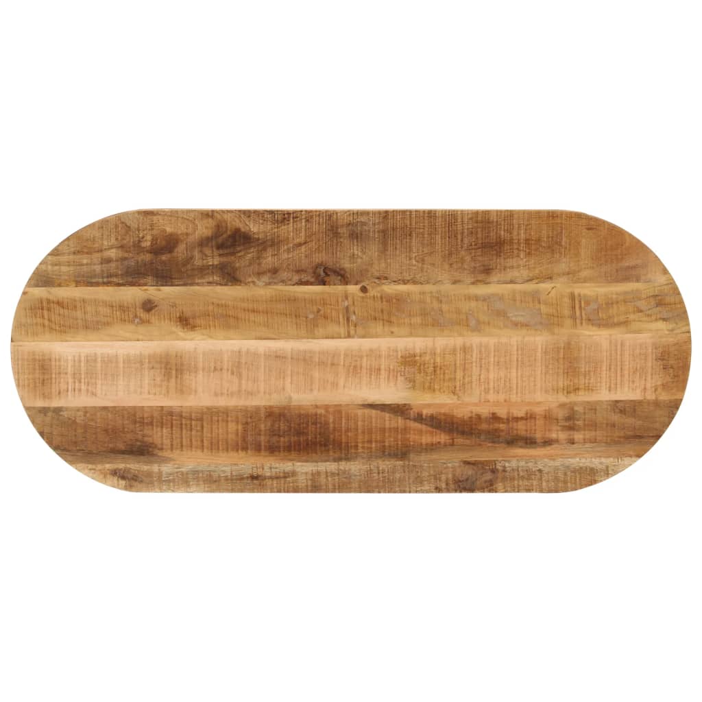 Dessus de table 120x60x3,8cm ovale bois massif de manguier brut Plateaux de table vidaXL   