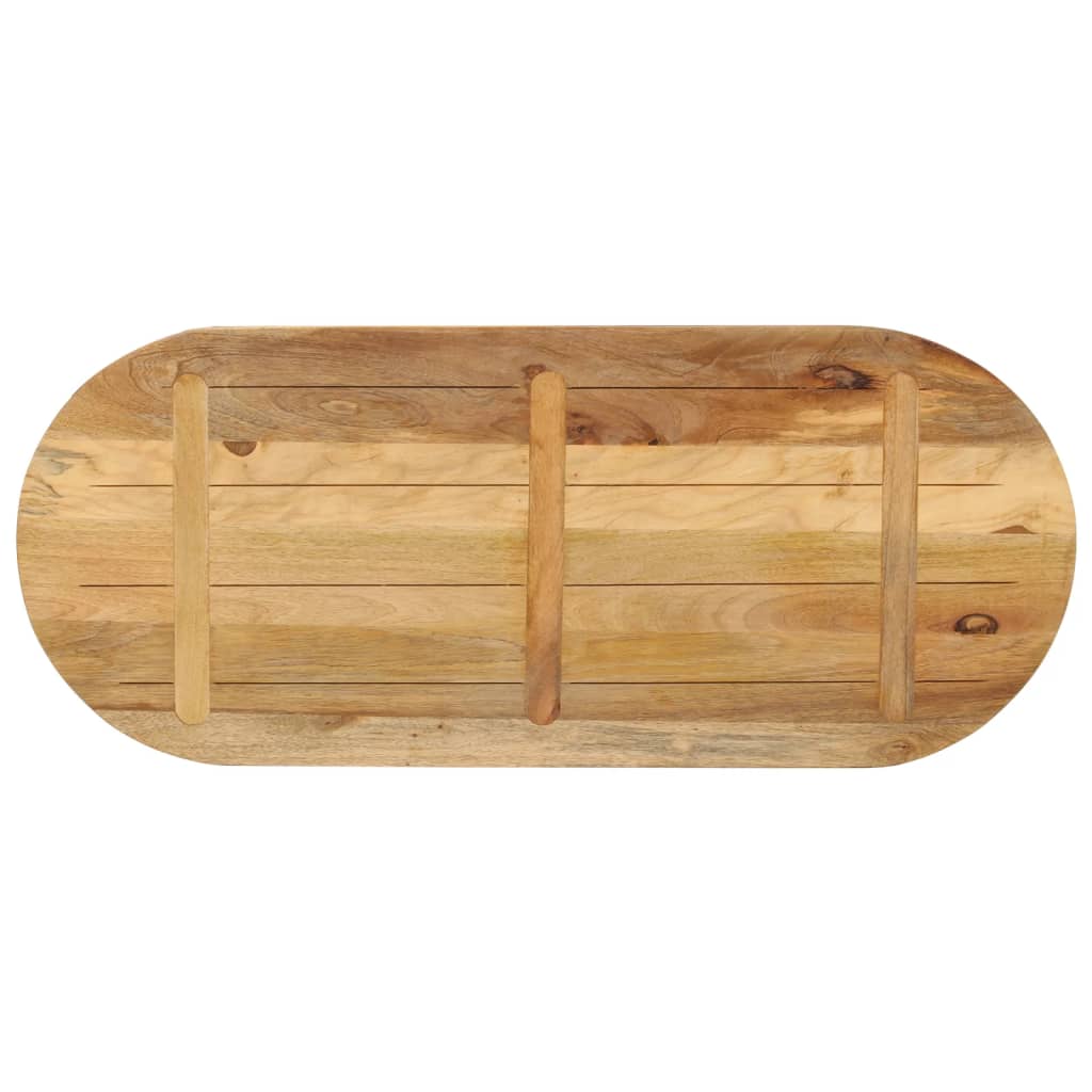 Dessus de table 120x60x3,8cm ovale bois massif de manguier brut Plateaux de table vidaXL   