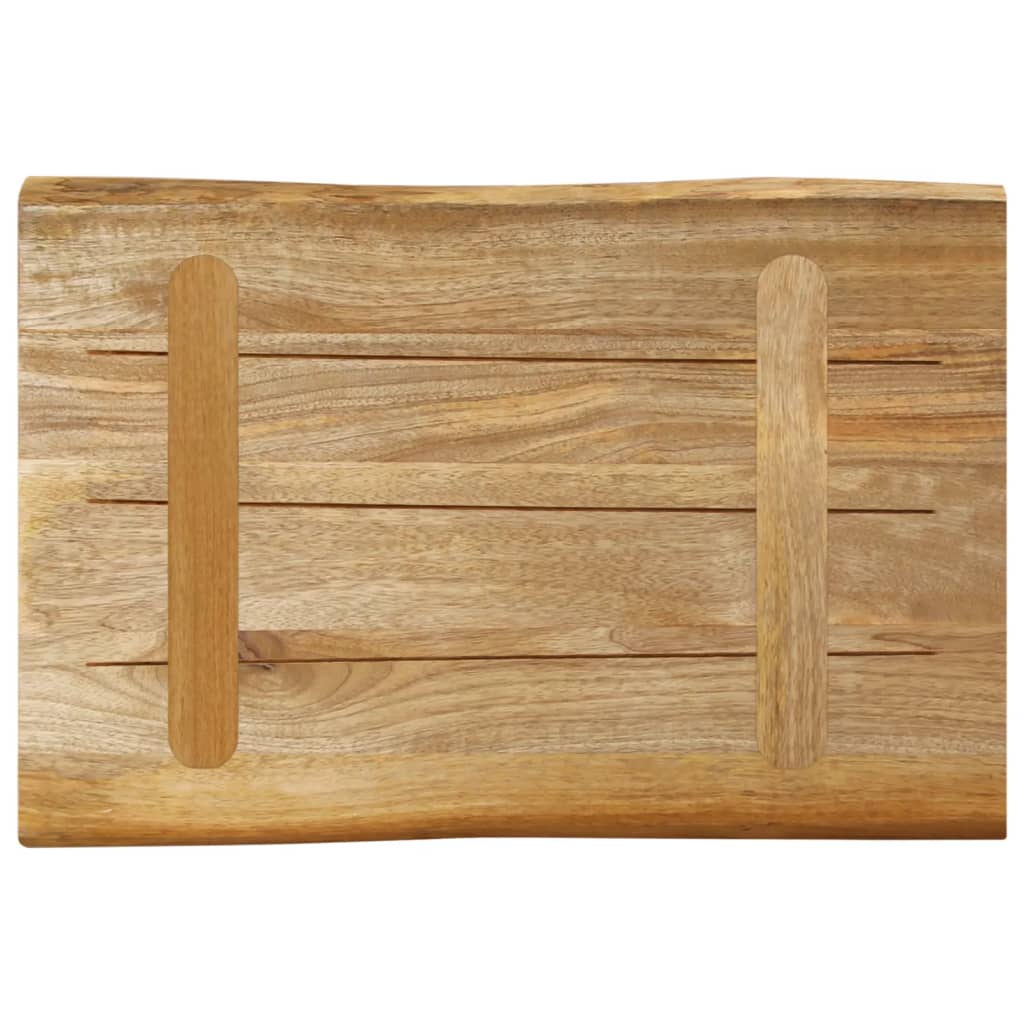 Dessus de table bord vivant 70x40x2,5 cm bois de manguier brut Plateaux de table vidaXL