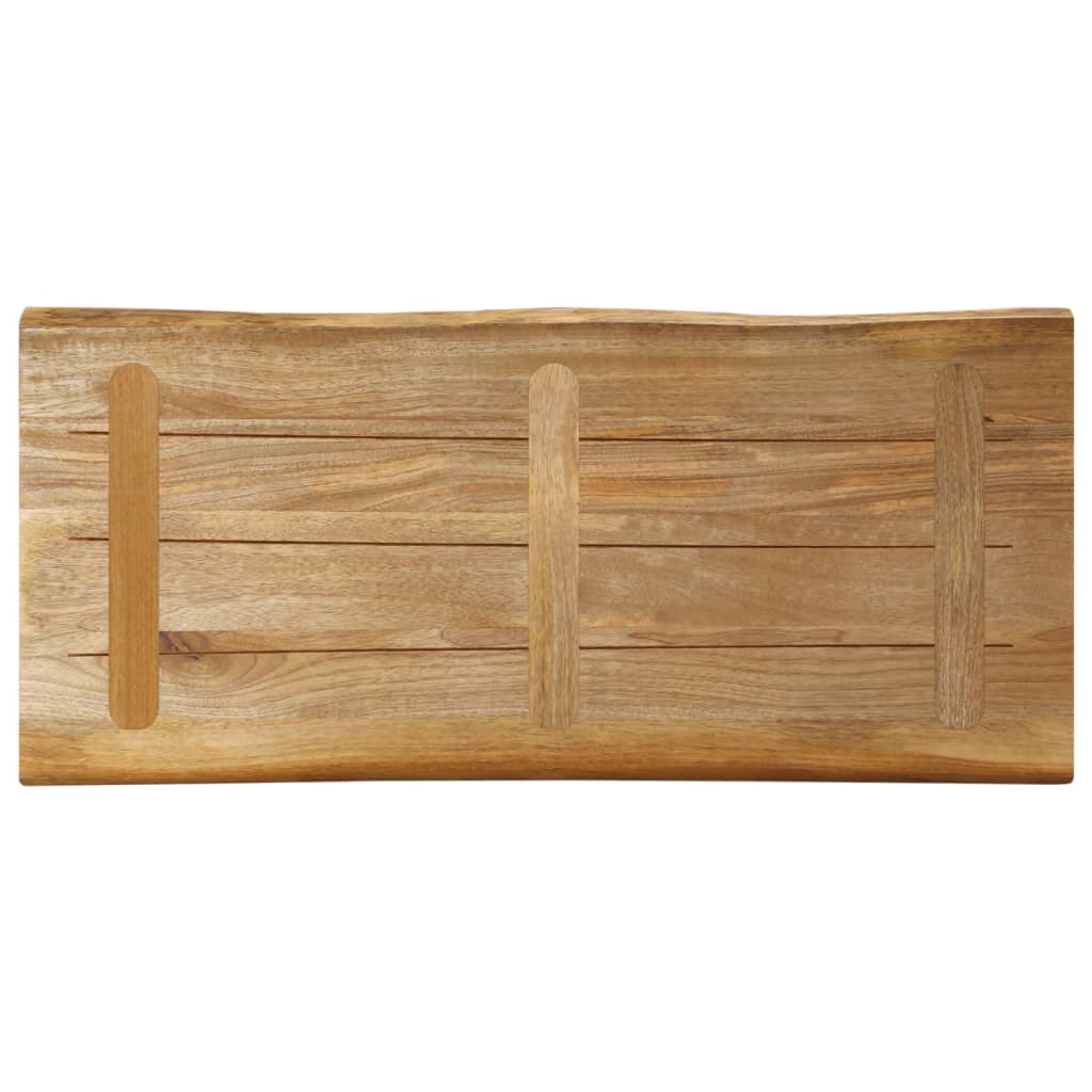 Dessus de table bord vivant 100x40x2,5 cm bois de manguier brut Plateaux de table vidaXL