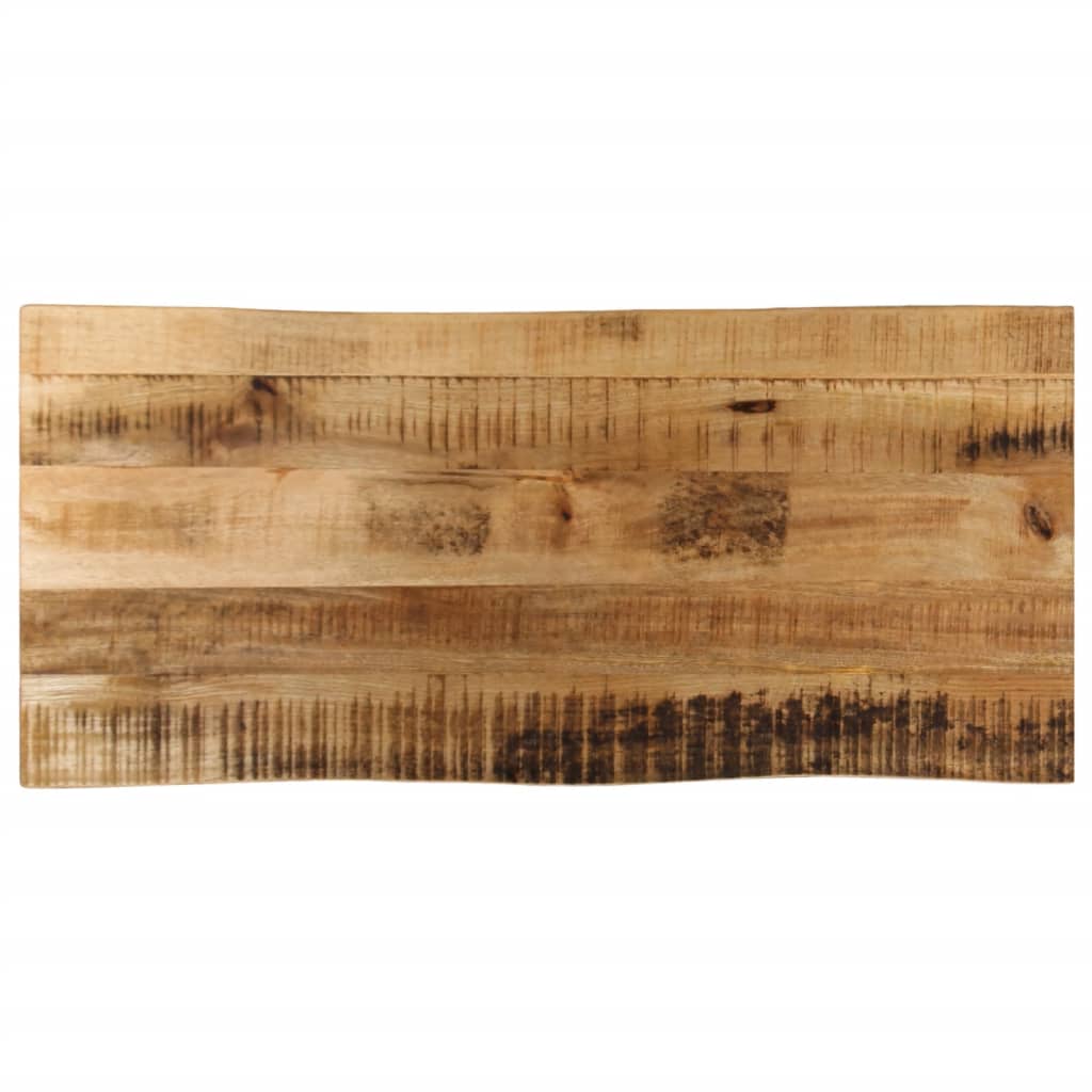 Dessus de table bord vivant 100x40x3,8 cm bois de manguier brut Plateaux de table vidaXL