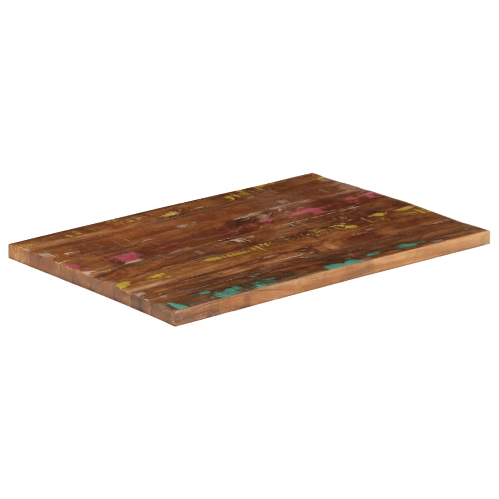 Dessus de table 90x60x1,5 cm rectangulaire bois massif récupéré Plateaux de table vidaXL   