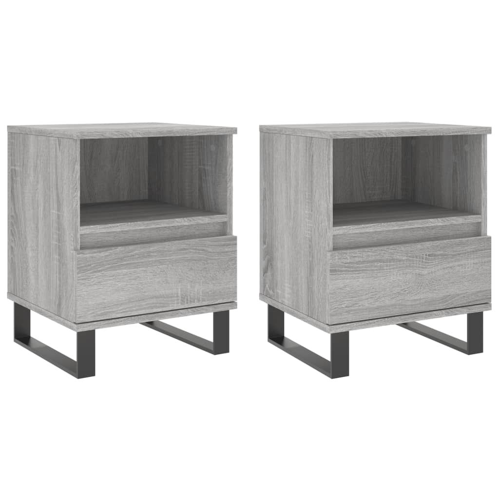 Tables de chevet 2 pcs sonoma gris 40x35x50 cm bois ingénierie Tables de chevet vidaXL   