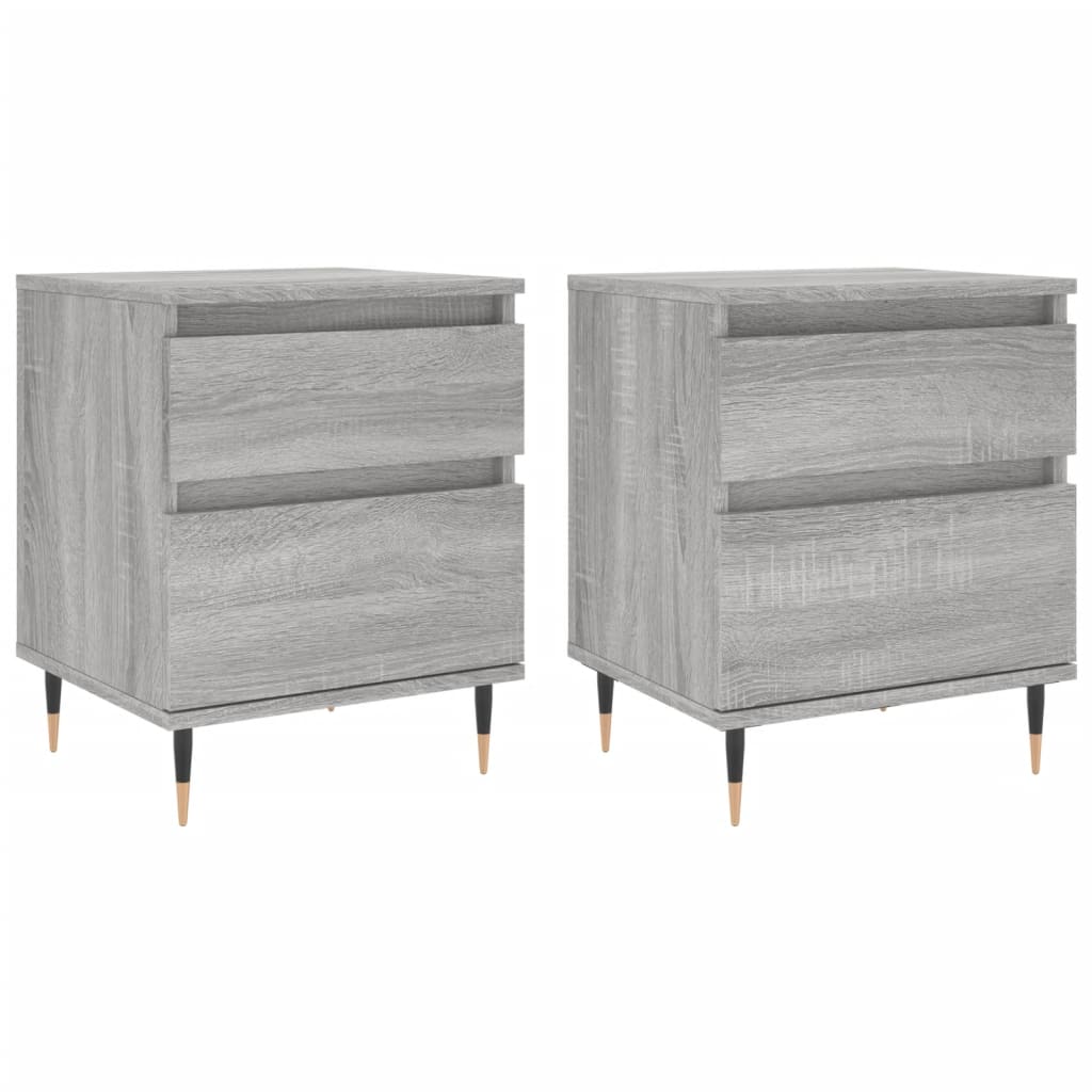 Tables de chevet 2 pcs sonoma gris 40x35x50 cm bois ingénierie Tables de chevet vidaXL   