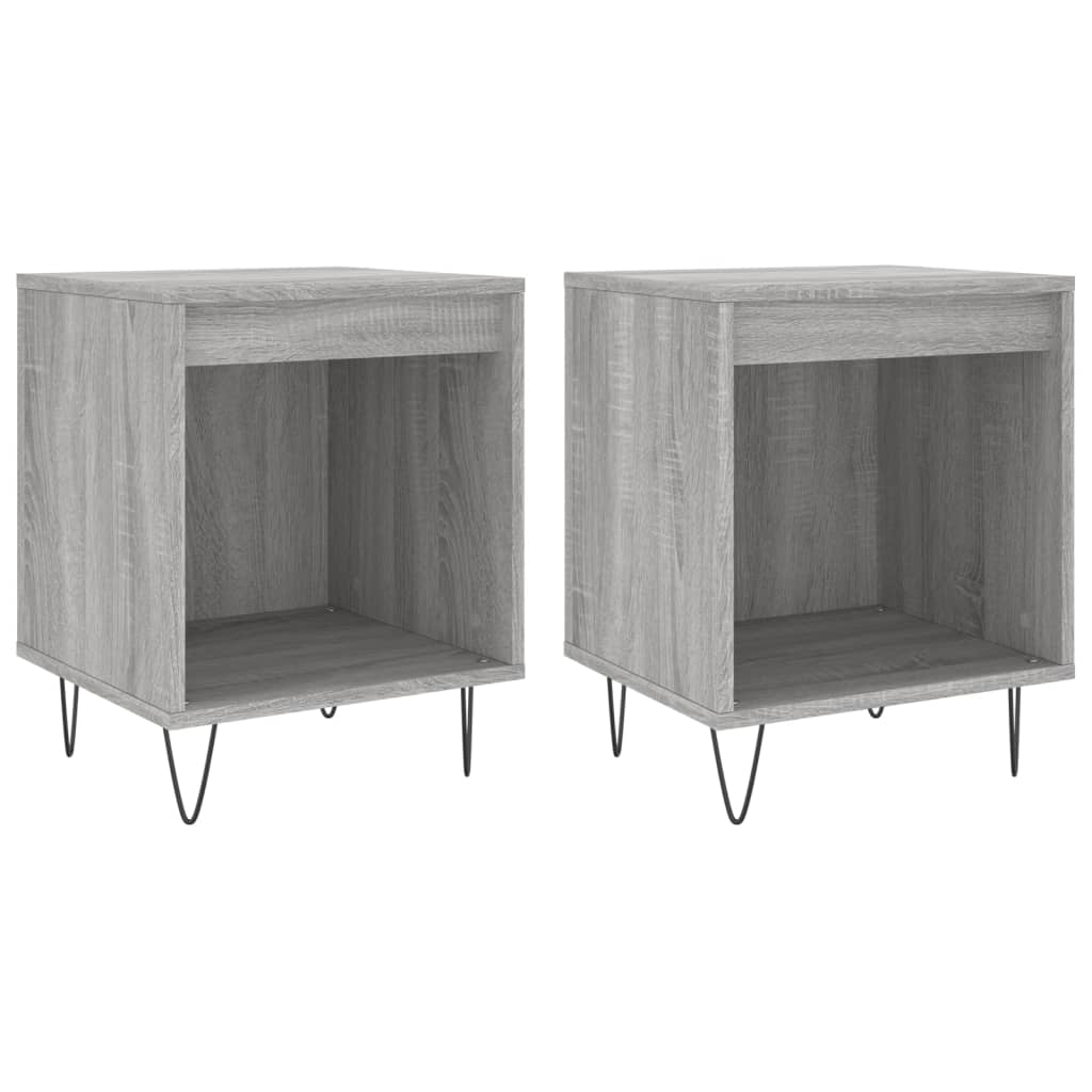 Tables de chevet 2 pcs sonoma gris 40x35x50 cm bois ingénierie Tables de chevet vidaXL   