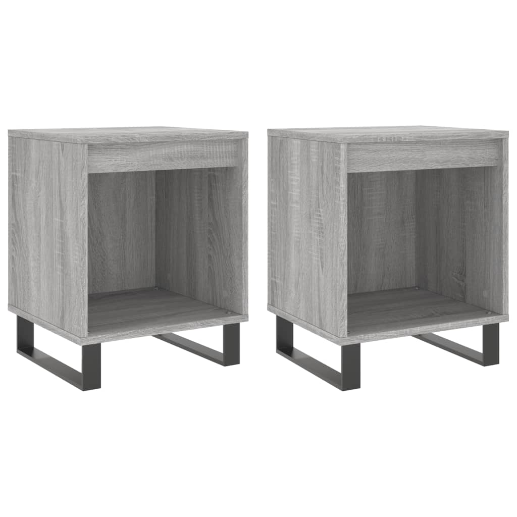 Tables de chevet 2 pcs sonoma gris 40x35x50 cm bois ingénierie Tables de chevet vidaXL   