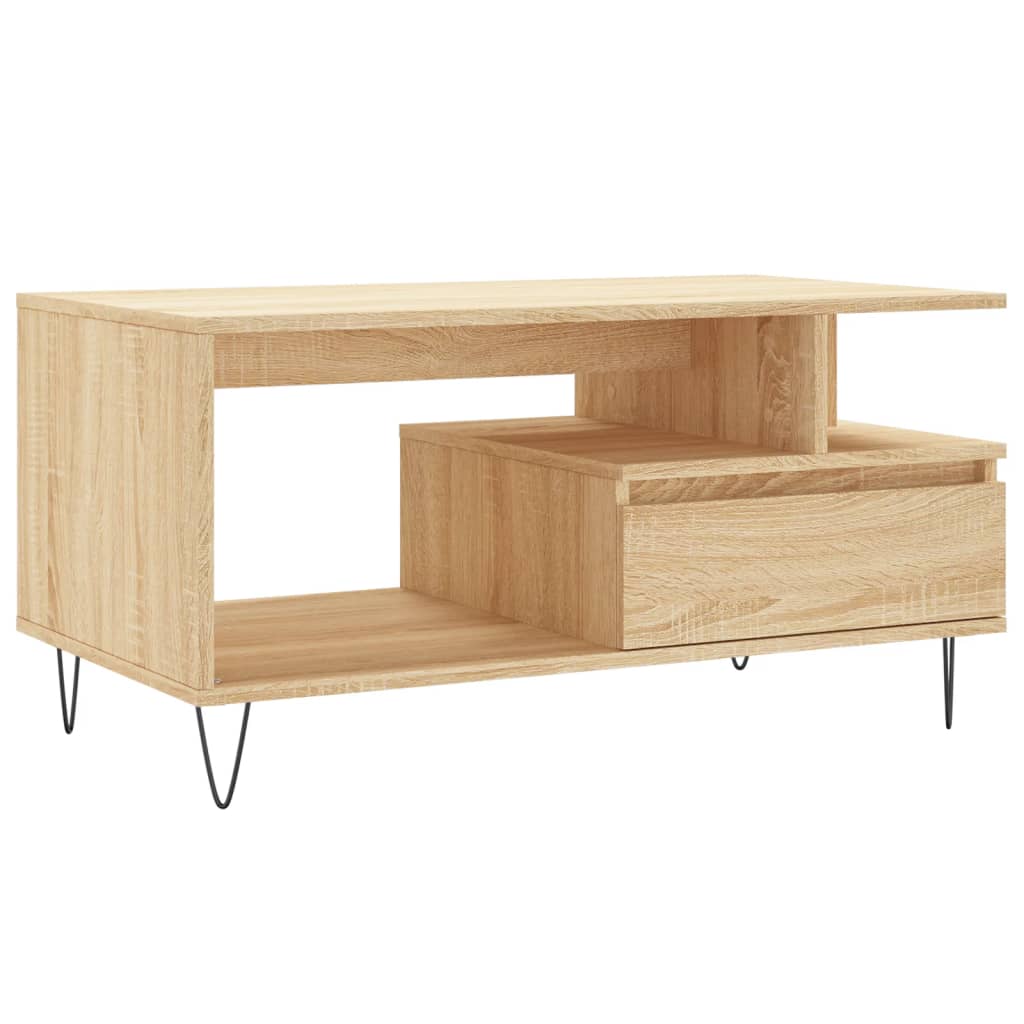 Table basse Chêne sonoma 90x49x45 cm Bois d'ingénierie Tables basses vidaXL   