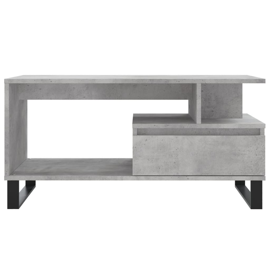 Table basse Gris béton 90x49x45 cm Bois d'ingénierie Tables basses vidaXL   