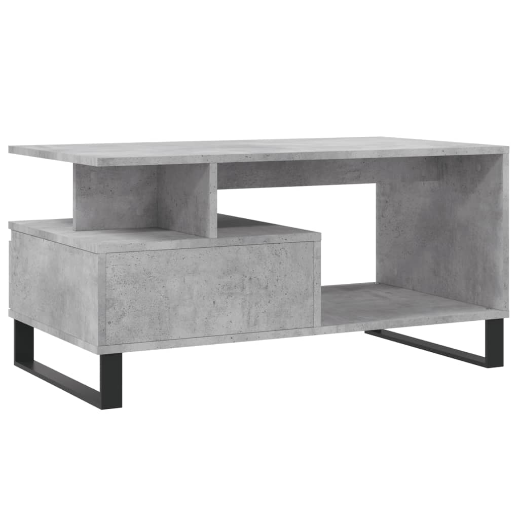 Table basse Gris béton 90x49x45 cm Bois d'ingénierie Tables basses vidaXL   