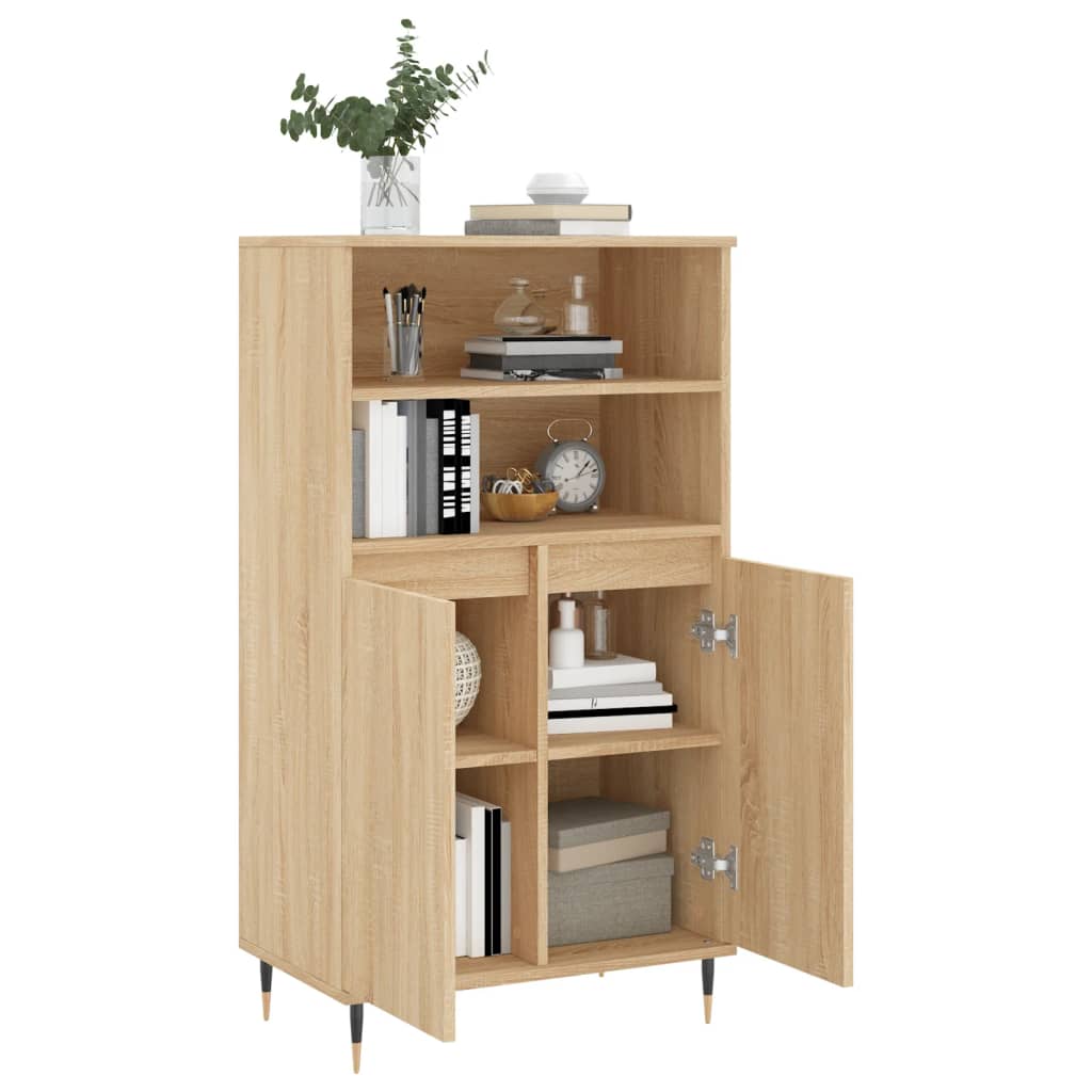 Buffet haut Chêne sonoma 60x36x110 cm Bois d'ingénierie - Xios Store SNC