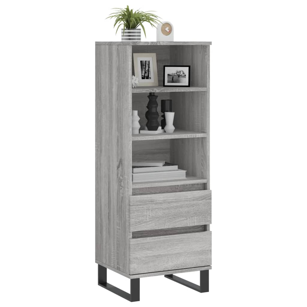 Buffet haut Sonoma gris 40x36x110 cm Bois d'ingénierie Buffets & bahuts vidaXL