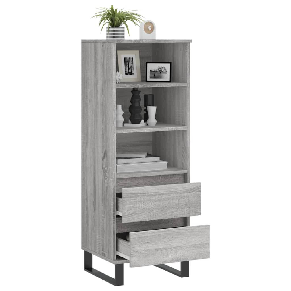 Buffet haut Sonoma gris 40x36x110 cm Bois d'ingénierie Buffets & bahuts vidaXL