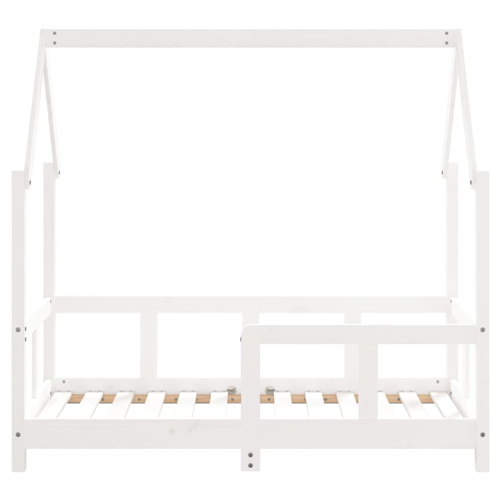 Cadre de lit pour enfant blanc 70x140 cm bois de pin massif Lits bébés et enfants vidaXL   